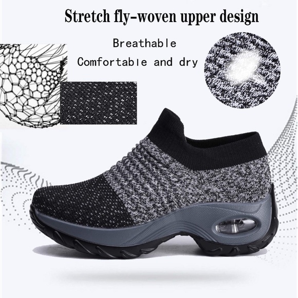 NWOT - WOMEN Walking Shoes sz 8- Slip on Sock Sneakers Comfortable Mesh Casual… - Picture 5 of 6